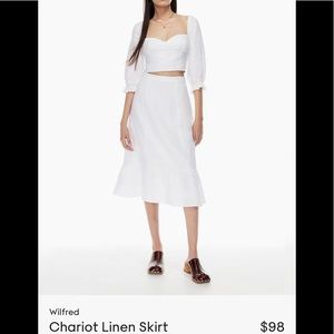 Aritzia linen skirt